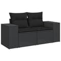 Miniatyrbillede 7 af 11: vidaXL sofasæt til haven 11 dele med hynder polyrattan sort