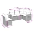 Miniatyrbillede 7 af 11: vidaXL sofasæt til haven 5 dele med hynder polyrattan sort