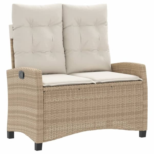 vidaXL spisebordssæt til haven 4 dele med hynder polyrattan beige
