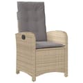 Miniatyrbillede 5 af 11: vidaXL spisebordssæt til haven 4 dele med hynder polyrattan beige