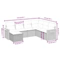 Miniatyrbillede 5 af 5: vidaXL sofasæt til haven 7 dele med hynder polyrattan sort