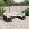 Miniatyrbillede 11 af 11: vidaXL sofasæt til haven 9 dele med hynder polyrattan sort