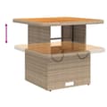 Miniatyrbillede 7 af 11: vidaXL spisebordssæt til haven 3 dele med hynder polyrattan beige