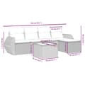 Miniatyrbillede 5 af 5: vidaXL sofasæt til haven 6 dele med hynder polyrattan sort