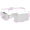 Miniatyrbilde 9 av 11: vidaXL Hagesofagruppe med puter 11 deler beige polyrotting