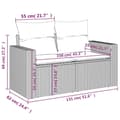 Miniatyrbilde 10 av 11: vidaXL Hagesofagruppe med puter 11 deler beige polyrotting