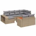 Miniatyrbilde 1 av 11: vidaXL Hagesofagruppe med puter 11 deler beige polyrotting