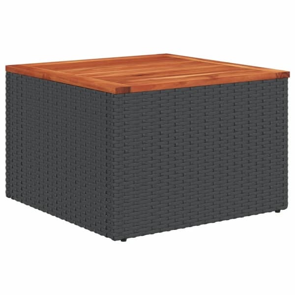 vidaXL Hagesofagruppe med puter 11 deler svart polyrotting