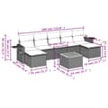 Miniatyrbillede 2 af 3: vidaXL sofasæt til haven 8 dele med hynder polyrattan sort
