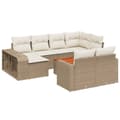 Miniatyrbilde 1 av 11: vidaXL Hagesofagruppe med puter 11 deler beige polyrotting