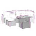 Miniatyrbillede 2 af 3: vidaXL sofasæt til haven 7 dele med hynder polyrattan sort