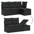 Miniatyrbillede 4 af 5: vidaXL sofasæt til haven 7 dele med hynder polyrattan sort
