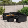 Miniatyrbillede 2 af 4: vidaXL sofasæt til haven 9 dele med hynder polyrattan sort
