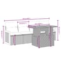 Miniatyrbillede 2 af 3: vidaXL sofasæt til haven 5 dele med hynder polyrattan sort