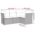 Miniatyrbillede 2 af 3: vidaXL sofasæt til haven 4 dele med hynder polyrattan brun