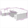 Miniatyrbillede 2 af 3: vidaXL sofasæt til haven 11 dele med hynder polyrattan sort