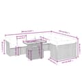 Miniatyrbillede 2 af 3: vidaXL sofasæt til haven 10 dele med hynder polyrattan sort
