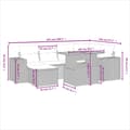 Miniatyrbillede 5 af 5: vidaXL sofasæt til haven 7 dele med hynder polyrattan sort