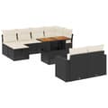 Miniatyrbillede 3 af 4: vidaXL sofasæt til haven 11 dele med hynder polyrattan sort