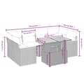Miniatyrbillede 2 af 3: vidaXL sofasæt til haven 7 dele med hynder polyrattan sort