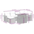 Miniatyrbillede 2 af 3: vidaXL sofasæt til haven 7 dele med hynder polyrattan sort