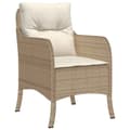 Miniatyrbilde 3 av 8: vidaXL Hagespisegruppe med puter 9 deler polyrotting beige