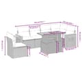 Miniatyrbillede 2 af 3: vidaXL sofasæt til haven 7 dele med hynder polyrattan sort