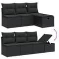 Miniatyrbillede 4 af 5: vidaXL sofasæt til haven 8 dele med hynder polyrattan sort