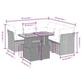 Miniatyrbillede 2 af 3: vidaXL sofasæt til haven 5 dele med hynder polyrattan sort