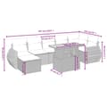 Miniatyrbillede 5 af 5: vidaXL sofasæt til haven 8 dele med hynder polyrattan sort