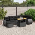 Miniatyrbillede 2 af 5: vidaXL sofasæt til haven 8 dele med hynder polyrattan sort