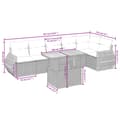 Miniatyrbillede 4 af 4: vidaXL sofasæt til haven 7 dele med hynder polyrattan sort
