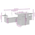 Miniatyrbillede 2 af 3: vidaXL sofasæt til haven 5 dele med hynder polyrattan sort