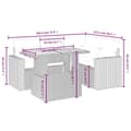 Miniatyrbillede 2 af 3: vidaXL sofasæt til haven 5 dele med hynder polyrattan sort
