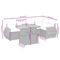 Miniatyrbillede 4 af 4: vidaXL sofasæt til haven 6 dele med hynder polyrattan sort