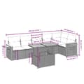 Miniatyrbillede 2 af 3: vidaXL sofasæt til haven 7 dele med hynder polyrattan sort