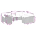 Miniatyrbillede 2 af 3: vidaXL sofasæt til haven 10 dele med hynder polyrattan sort