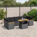 Miniatyrbillede 3 af 3: vidaXL sofasæt til haven 8 dele med hynder polyrattan sort