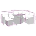 Miniatyrbillede 5 af 5: vidaXL sofasæt til haven 8 dele med hynder polyrattan sort