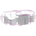 Miniatyrbillede 2 af 3: vidaXL sofasæt til haven 7 dele med hynder polyrattan sort