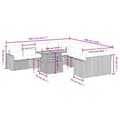 Miniatyrbillede 2 af 3: vidaXL sofasæt til haven 11 dele med hynder polyrattan sort