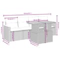 Miniatyrbillede 2 af 3: vidaXL sofasæt til haven 5 dele med hynder polyrattan sort