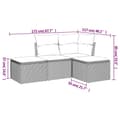 Miniatyrbillede 2 af 3: vidaXL sofasæt til haven 4 dele med hynder polyrattan brun