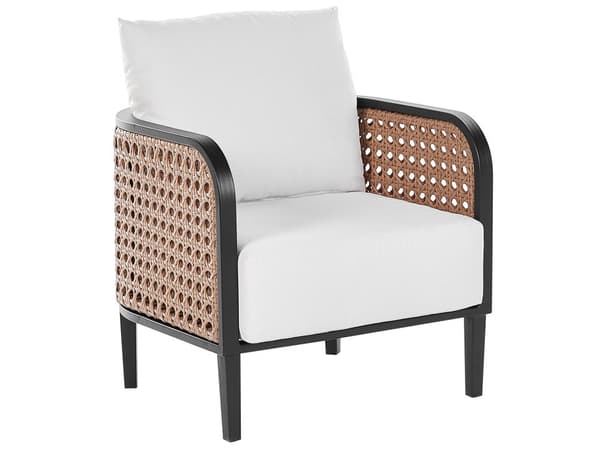 Udendørs sofasæt råhvid 5-personers aluminium stofhynder sofabord lænestole sofa moderne stil