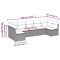 Miniatyrbillede 2 af 3: vidaXL sofasæt til haven 7 dele med hynder polyrattan brun