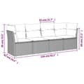 Miniatyrbillede 4 af 4: vidaXL sofasæt til haven 4 dele med hynder polyrattan sort