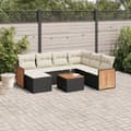 Miniatyrbillede 3 af 3: vidaXL sofasæt til haven 8 dele med hynder polyrattan sort