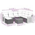 Miniatyrbillede 2 af 3: vidaXL sofasæt til haven 8 dele med hynder polyrattan sort