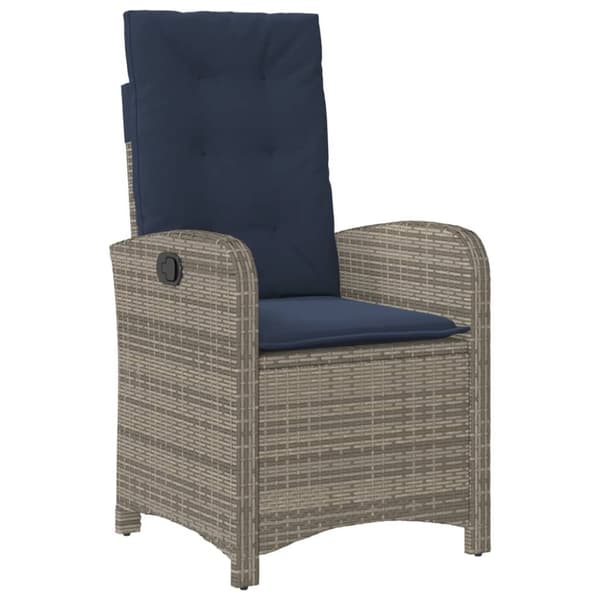 vidaXL spisebordssæt til haven 7 dele med hynder polyrattan beige