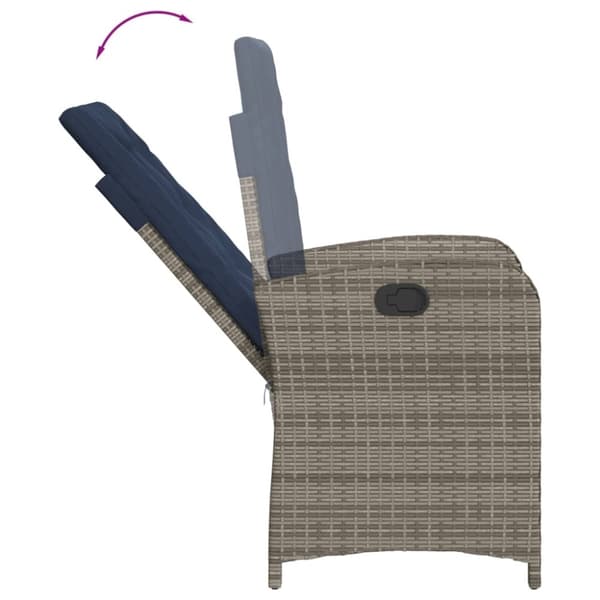 vidaXL spisebordssæt til haven 7 dele med hynder polyrattan beige